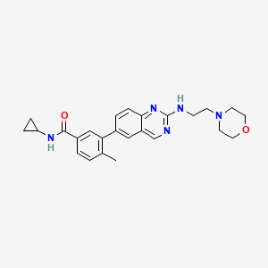 N-cyclopropyl-4-methyl-3-{2-[(2-morpholin-4-ylethyl)amino]quinazolin-6-yl}benzamide