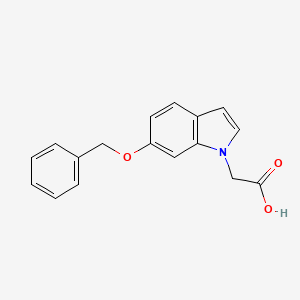molecular formula C17H15NO3 B1387851 [6-(benzyloxy)-1H-indol-1-yl]acetic acid CAS No. 1144456-43-8