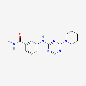 N-methyl-3-[(4-piperidin-1-yl-1,3,5-triazin-2-yl)amino]benzamide