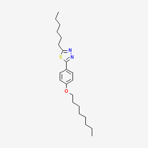 1,3,4-Thiadiazole, 2-hexyl-5-[4-(octyloxy)phenyl]-