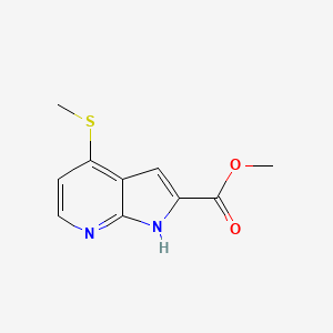 molecular formula C10H10N2O2S B1387853 methyl 4-(methylthio)-1H-pyrrolo[2,3-b]pyridine-2-carboxylate CAS No. 688356-75-4