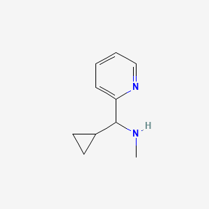 molecular formula C10H14N2 B13878546 1-cyclopropyl-N-methyl-1-pyridin-2-ylmethanamine 