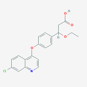 3-[4-(7-Chloroquinolin-4-yl)oxyphenyl]-3-ethoxypropanoic acid