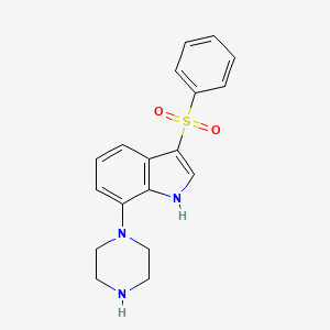 1H-Indole, 3-(phenylsulfonyl)-7-(1-piperazinyl)-