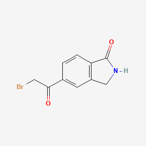 molecular formula C10H8BrNO2 B13878625 5-(2-Bromoacetyl)-2,3-dihydroisoindol-1-one 