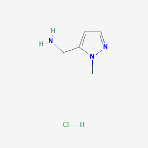 molecular formula C5H10ClN3 B1387863 (1-Methyl-1H-pyrazol-5-yl)methanamine hydrochloride CAS No. 1185169-37-2