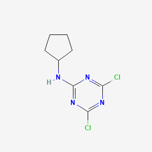 molecular formula C8H10Cl2N4 B1387865 Cyclopentyl-(4,6-dichloro-[1,3,5]triazin-2-yl)-amine CAS No. 85196-50-5