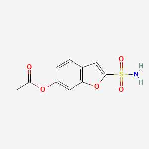 molecular formula C10H9NO5S B13878655 (2-Sulfamoyl-1-benzofuran-6-yl) acetate 