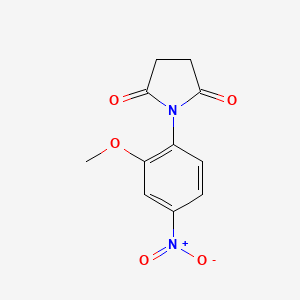 molecular formula C11H10N2O5 B13878657 1-(2-Methoxy-4-nitrophenyl)pyrrolidine-2,5-dione 