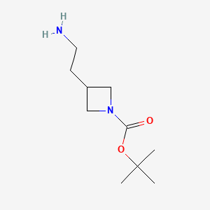 molecular formula C10H20N2O2 B1387866 叔丁基 3-(2-氨基乙基)氮杂环丁烷-1-羧酸盐 CAS No. 898271-20-0