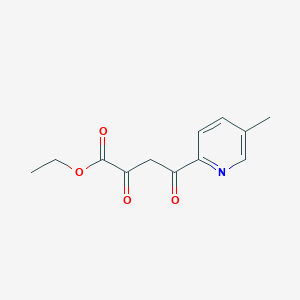 molecular formula C12H13NO4 B13878669 Ethyl 4-(5-methyl-2-pyridyl)-2,4-dioxobutanoate 