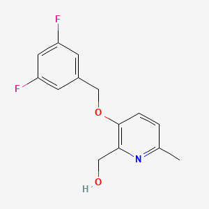 molecular formula C14H13F2NO2 B13878695 [3-[(3,5-Difluorophenyl)methoxy]-6-methylpyridin-2-yl]methanol 