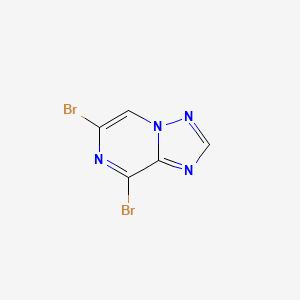 molecular formula C5H2Br2N4 B1387870 6,8-Dibromo[1,2,4]triazolo[1,5-a]pyrazine CAS No. 944709-42-6