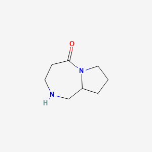 molecular formula C8H14N2O B1387871 Octahydropyrrolo[1,2-a][1,4]diazepin-5-one CAS No. 1000577-71-8