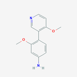 molecular formula C13H14N2O2 B13878711 3-Methoxy-4-(4-methoxypyridin-3-yl)aniline 