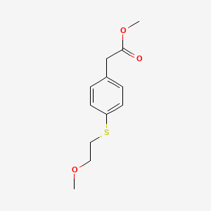 molecular formula C12H16O3S B13878725 Methyl 2-[4-(2-methoxyethylsulfanyl)phenyl]acetate 