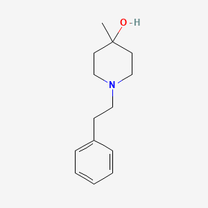 molecular formula C14H21NO B13878730 4-Methyl-1-(2-phenylethyl)piperidin-4-ol 