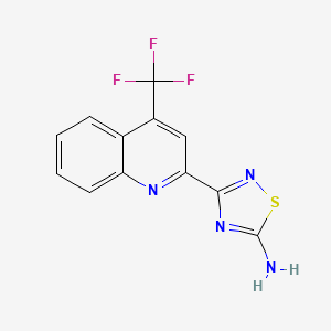 3-(4-(Trifluoromethyl)quinolin-2-yl)-1,2,4-thiadiazol-5-amine