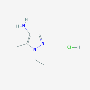 molecular formula C6H12ClN3 B1387875 1-Ethyl-5-methyl-1H-pyrazol-4-amine hydrochloride CAS No. 1185300-50-8