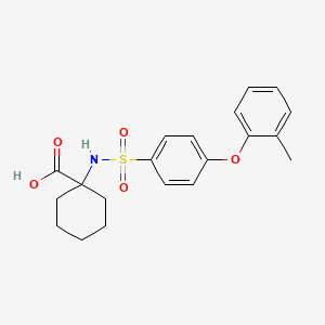 molecular formula C20H23NO5S B1387876 1-((4-(o-Tolyloxy)phenyl)sulfonamido)cyclohexane-1-carboxylic acid CAS No. 885268-80-4
