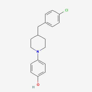 molecular formula C18H20ClNO B13878779 4-[4-[(4-Chlorophenyl)methyl]piperidin-1-yl]phenol 