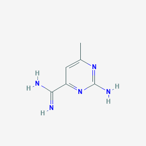 molecular formula C6H9N5 B1387879 2-Amino-6-methylpyrimidine-4-carboximidamide CAS No. 1116339-75-3