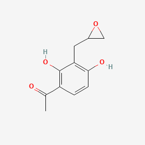 1-{2,4-Dihydroxy-3-[(oxiran-2-yl)methyl]phenyl}ethan-1-one