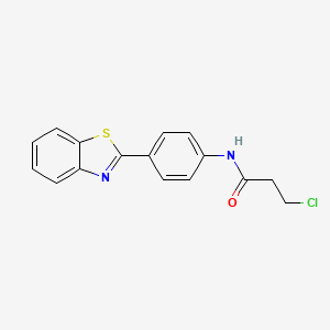 molecular formula C16H13ClN2OS B1387880 N-(4-(benzo[d]thiazol-2-yl)phenyl)-3-chloropropanamide CAS No. 885268-54-2