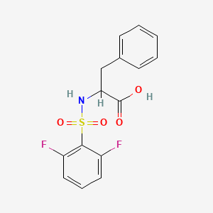 molecular formula C15H13F2NO4S B1387881 ((2,6-Difluorophenyl)sulfonyl)phenylalanine CAS No. 1242099-15-5