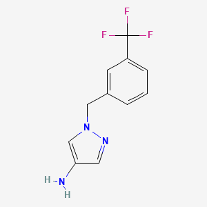 molecular formula C11H12Cl2F3N3 B1387882 1-[3-(trifluoromethyl)benzyl]-1H-pyrazol-4-amine CAS No. 1002033-51-3