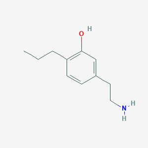 molecular formula C11H17NO B13878823 5-(2-aminoethyl)-2-propylPhenol 