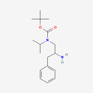 molecular formula C17H28N2O2 B13878870 tert-butyl N-(2-amino-3-phenylpropyl)-N-propan-2-ylcarbamate 