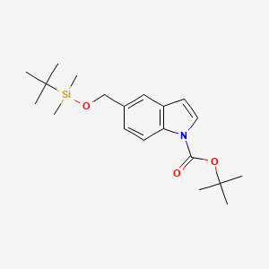 tert-butyl 5-((tert-butyldimethylsilyloxy)methyl)-1H-indole-1-carboxylate