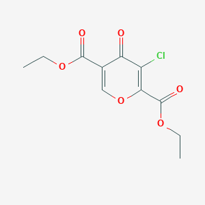 molecular formula C11H11ClO6 B13878892 Diethyl 3-chloro-4-oxopyran-2,5-dicarboxylate CAS No. 1246616-69-2