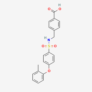 molecular formula C21H19NO5S B1387890 4-(((4-(o-Tolyloxy)phenyl)sulfonamido)methyl)benzoic acid CAS No. 885268-78-0