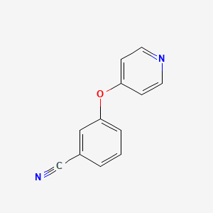 molecular formula C12H8N2O B13878932 3-(4-pyridinyloxy)Benzonitrile CAS No. 685533-74-8