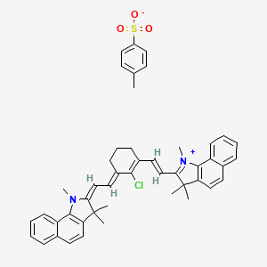 molecular formula C47H47ClN2O3S B1387894 2-((E)-2-((E)-2-Chloro-3-((E)-2-(1,3,3-trimethyl-1,3-dihydro-2H-benzo[g]indol-2-ylidene)ethylidene)cyclohex-1-en-1-yl)vinyl)-1,3,3-trimethyl-3H-benzo[g]indol-1 CAS No. 309967-80-4