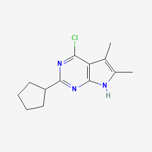 4-chloro-2-cyclopentyl-5,6-dimethyl-7H-Pyrrolo[2,3-d]pyrimidine