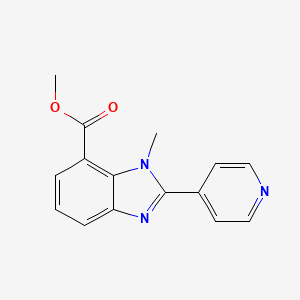 molecular formula C15H13N3O2 B13878967 Methyl 3-methyl-2-pyridin-4-ylbenzimidazole-4-carboxylate 