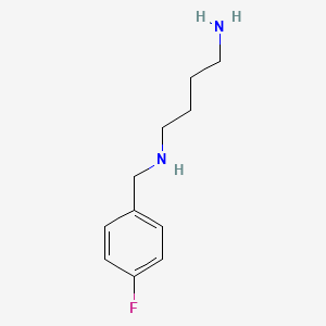 molecular formula C11H17FN2 B13878999 N'-[(4-fluorophenyl)methyl]butane-1,4-diamine 