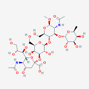 molecular formula C32H54N2O23 B013879 唾液酸路易斯 X 甲基糖苷 CAS No. 141612-87-5