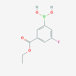 molecular formula C9H10BFO4 B1387902 (3-(Ethoxycarbonyl)-5-fluorophenyl)boronic acid CAS No. 871329-85-0