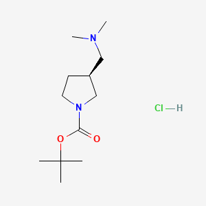 molecular formula C12H25ClN2O2 B1387907 (S)-1-Boc-3-Dimethylaminomethylpyrrolidine hydrochloride CAS No. 85916-26-3