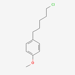 molecular formula C12H17ClO B13879073 1-(5-Chloropentyl)-4-methoxybenzene 