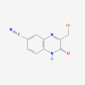 molecular formula C10H6BrN3O B13879077 3-(bromomethyl)-2-oxo-1H-quinoxaline-6-carbonitrile 