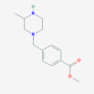 molecular formula C14H20N2O2 B1387908 Methyl 4-((3-methylpiperazin-1-yl)methyl)benzoate CAS No. 914349-83-0