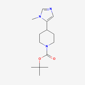 molecular formula C14H23N3O2 B13879108 Tert-butyl 4-(1-methyl-1H-imidazol-5-YL)piperidine-1-carboxylate 