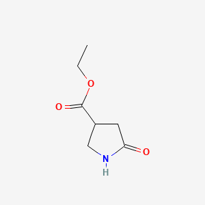 molecular formula C7H11NO3 B1387911 5-氧代吡咯烷-3-羧酸乙酯 CAS No. 60298-18-2
