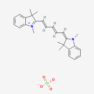 molecular formula C27H31ClN2O4 B1387913 1,1',3,3,3',3'-Hexamethylindodicarbocyanine perchlorate CAS No. 81666-87-7