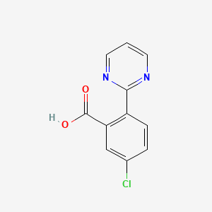 molecular formula C11H7ClN2O2 B13879141 5-Chloro-2-(pyrimidin-2-yl)benzoic acid 